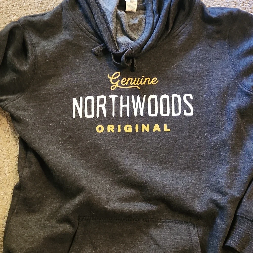 District Dark Gray Hoodie with White and Gold Accents - Picture 4 of 6